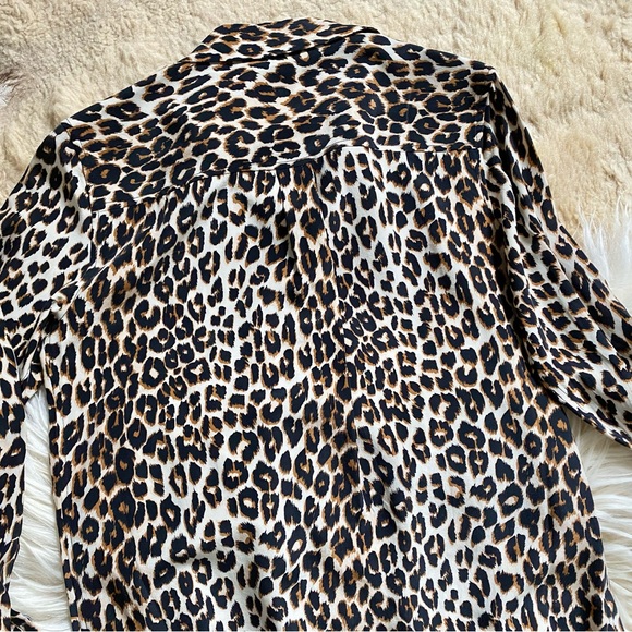 Equipment Leopard Print Crystal Button Down Shirt - Picture 7 of 7